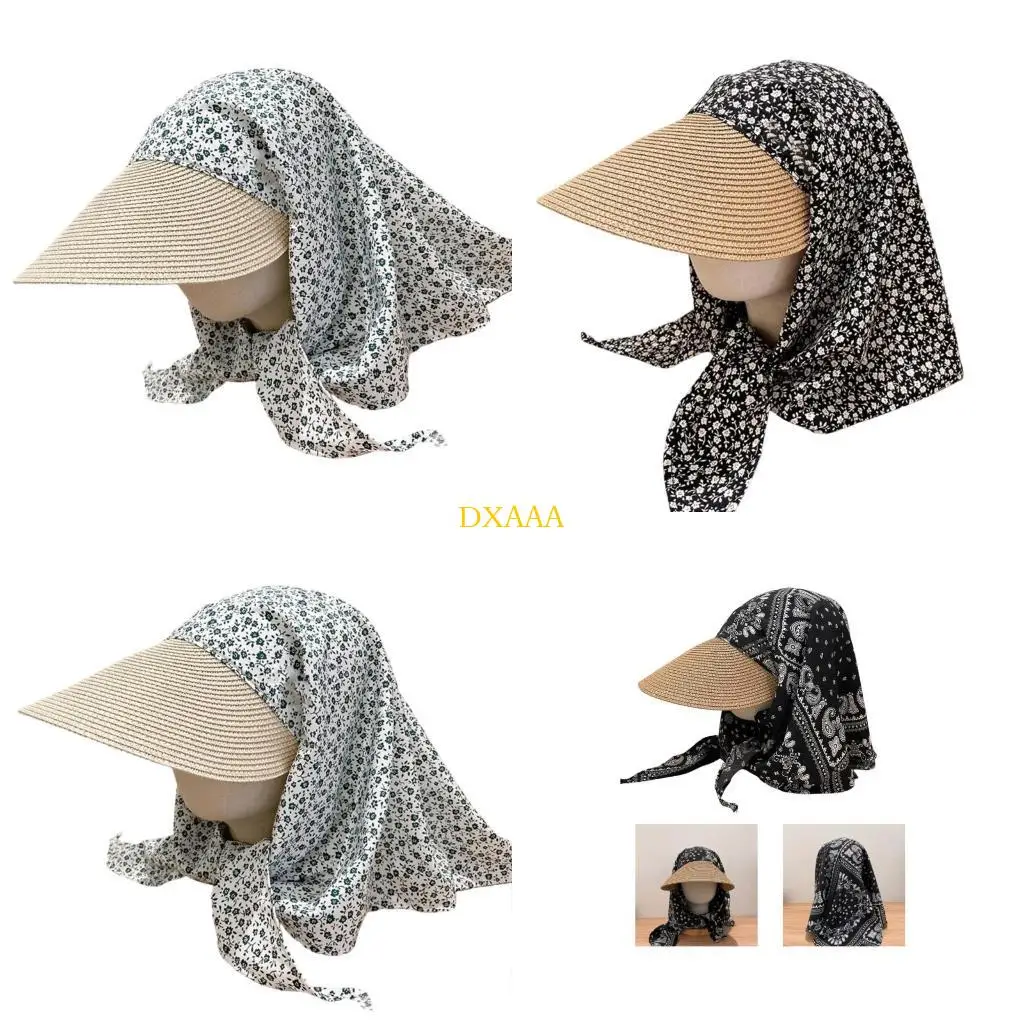 DXAA Stylish Cashew Flower Head Wrap Hat for Women Soft Headscarf Hat for Spring Daily Use and Social Gatherings Photography