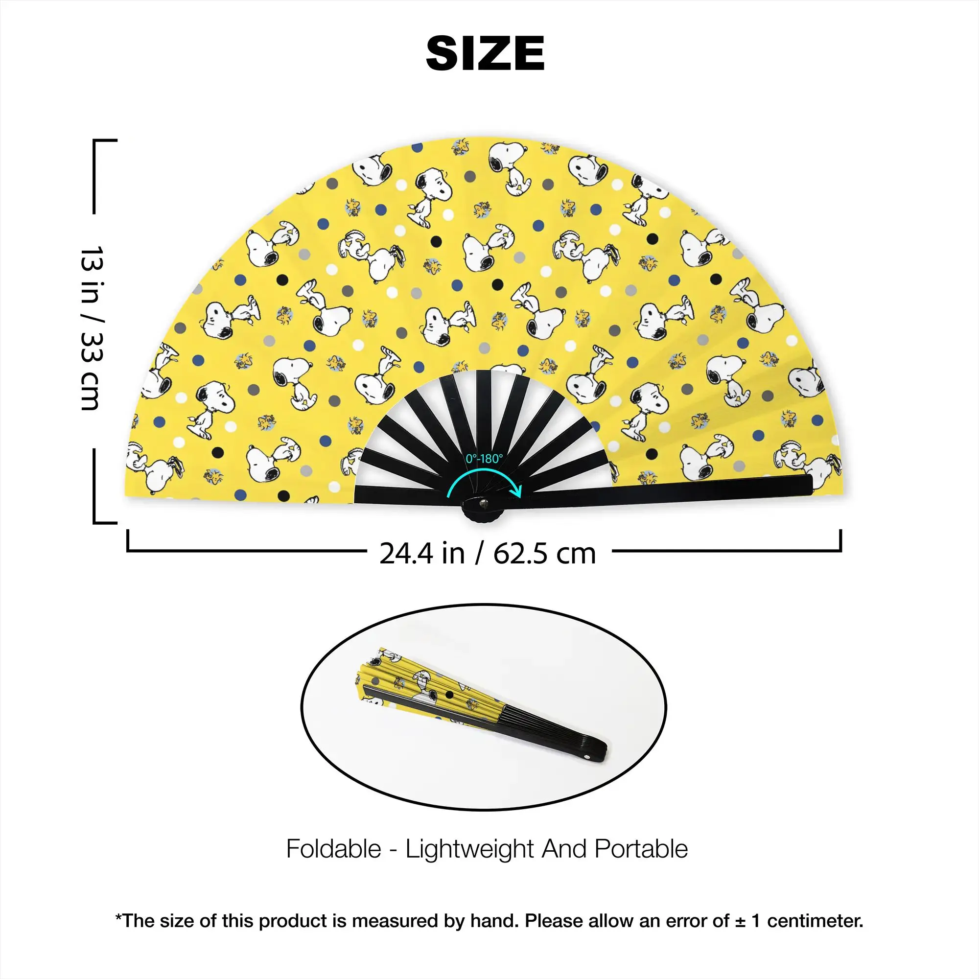 Cute Cartoon S-Snoopys Traditional Folding Fan Oriental Art  High-Quality Polyester Fans Gift Classic Decorative Hand Fan view 4