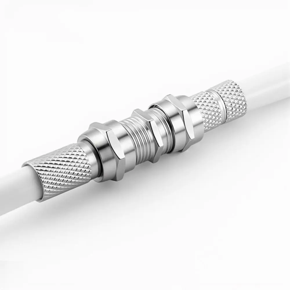 10Pcs 75 Ohm RG6 F Type Cable Connector 75-5 Copper F Plug Connector Screw On Type Twist On Design Coax Cable Quick Connector