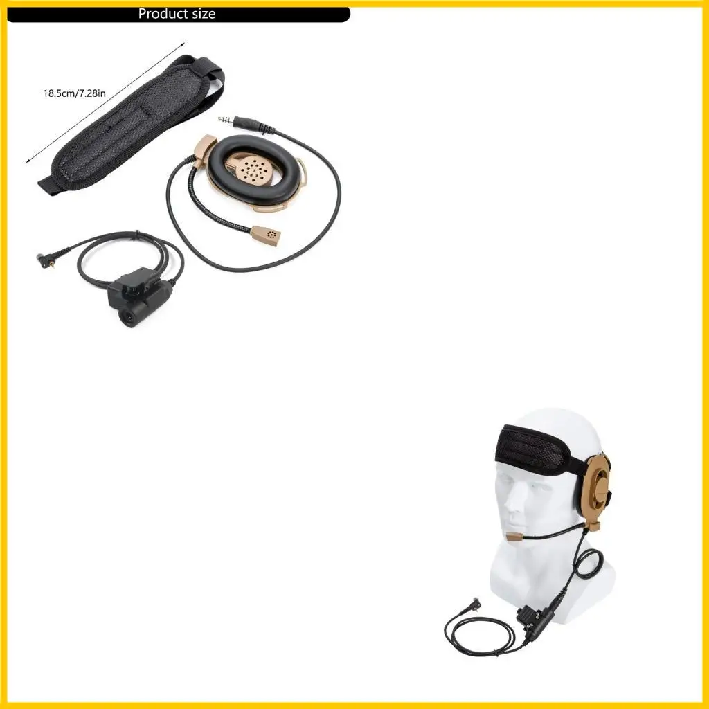 Portable Communication Set Noise Reducing Headset For PR1500 Security Personnel