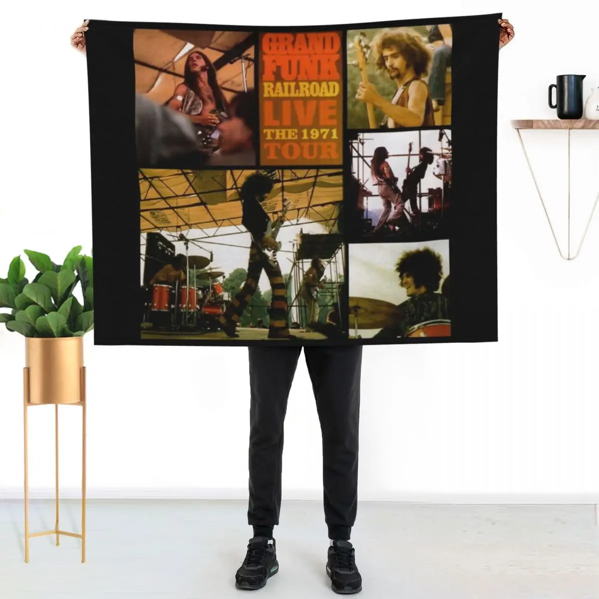 Grand Funk Railroad live the 1971 tour Throw Blanket for sofa Bed Fashionable Hairy funny gift Kid'S Blankets