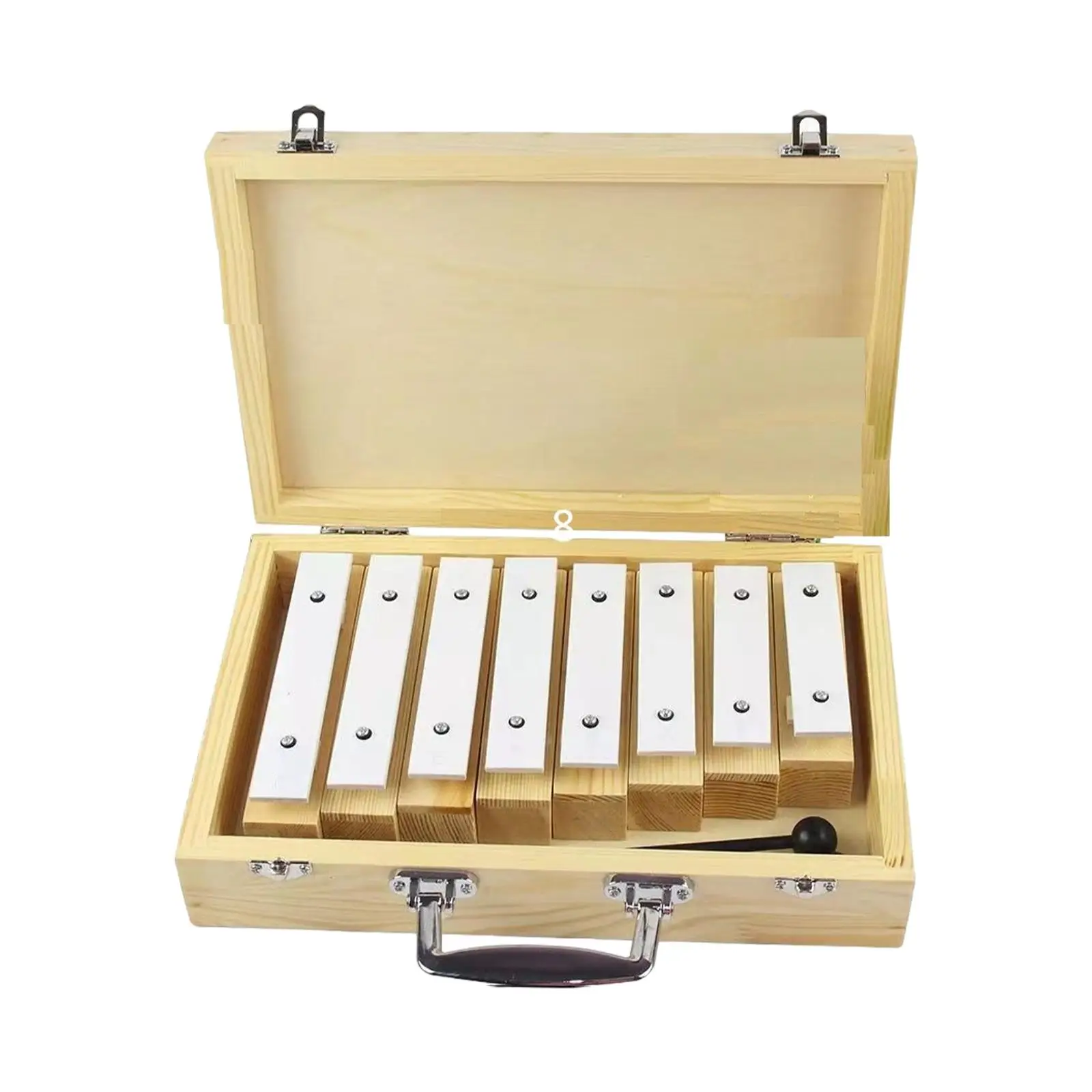 Xilofone glockenspiel de 8 notas com estojo, brinquedos montessori, instrumento musical para crianças pré-escolares, crianças de 1 2 3 anos de idade