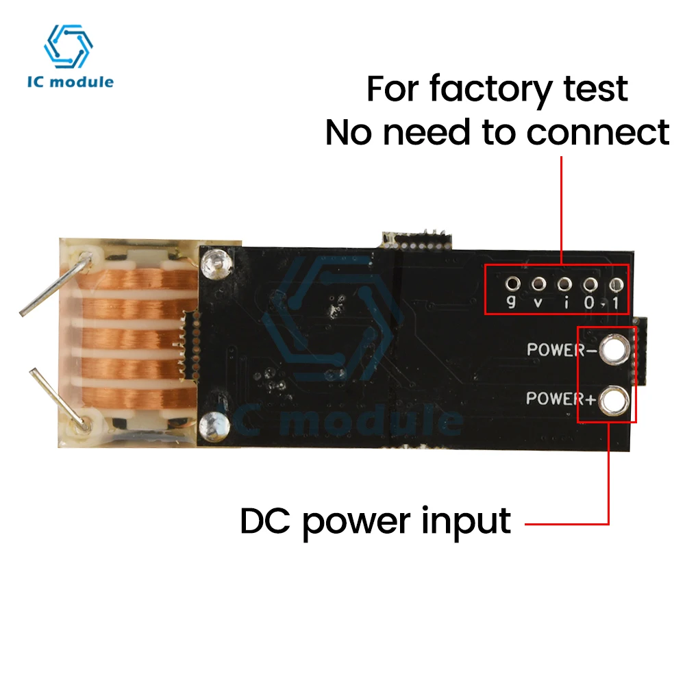 Imagem -06 - Freqüência ac High Voltage Generator Inverter Boost Spark Arc Ignition Coil Module para Igniter dc 7v15v 12v a 15kv20kv Alta