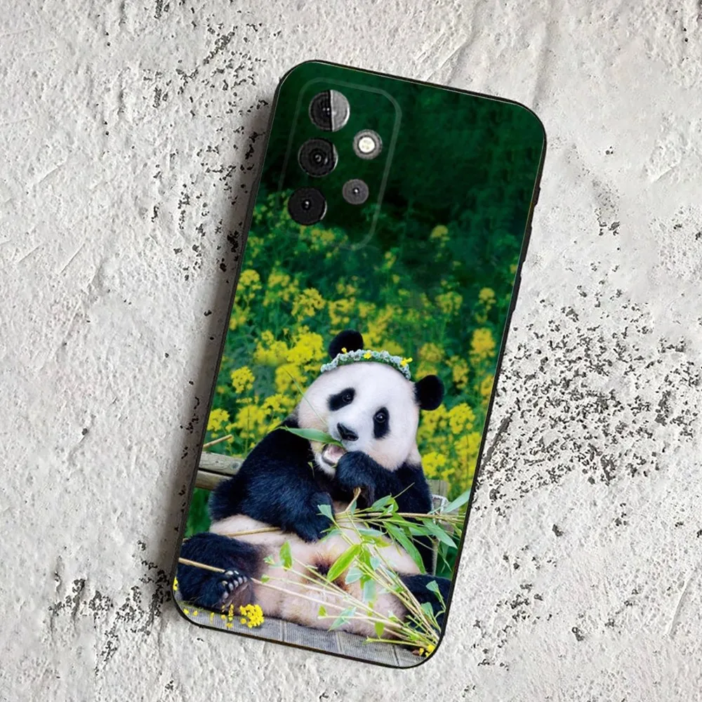 F-Fubao panda Animal  Phone Case For Samsung Galaxy A13,A21s,A22,A31,A32,A52,A53,A71,A80,A91 Soft Black Cover