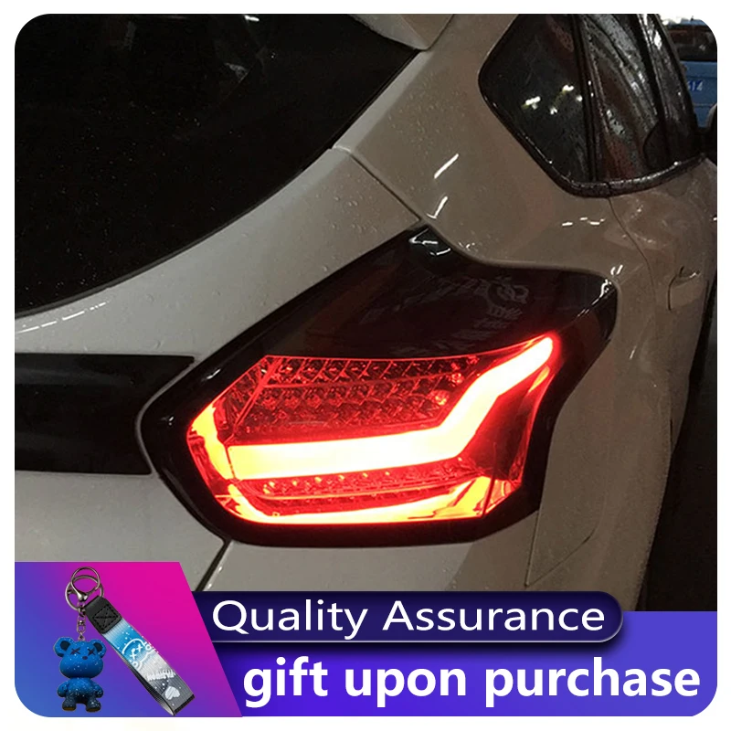 Car Styling For Focus Hatchback 2015-2018 Rear Lamp DRL Taillight Turn Signal Highlight Dynamic LED Reverse Auto Accessories