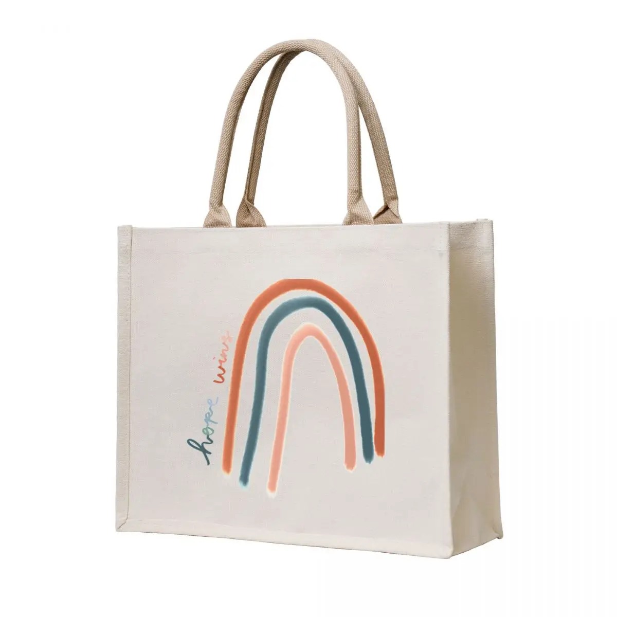 

Hope Wins Rainbow Tote Bag foldable reusable bag personalized tote bag Women's shopper