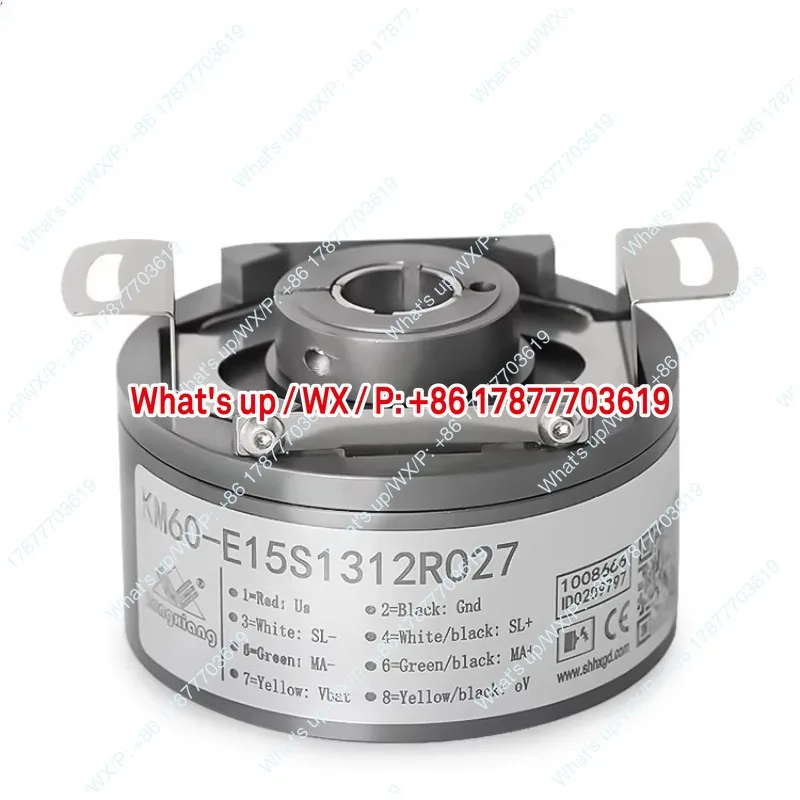 Absolute Hollow Shaft Encoder Multi-Turn Motor Servo Motor Encoder KM60 Stainless Steel Rotary Encoder 16/17/19/20/22/24 Bits