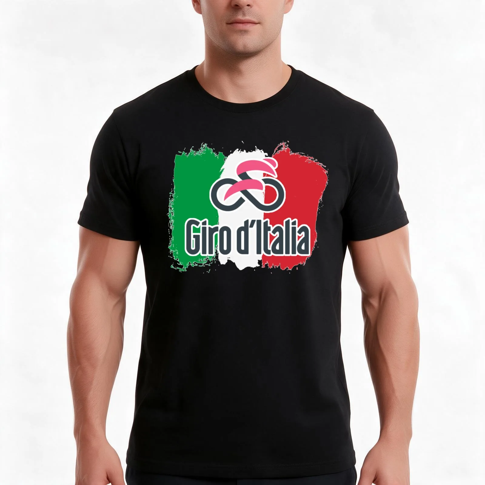 Giro D Italia T-Shirt, Summer Casual Cotton Tee, Oversized Streetwear Tops, Vintage Graphic Print, Loose Fit Short Sleeve