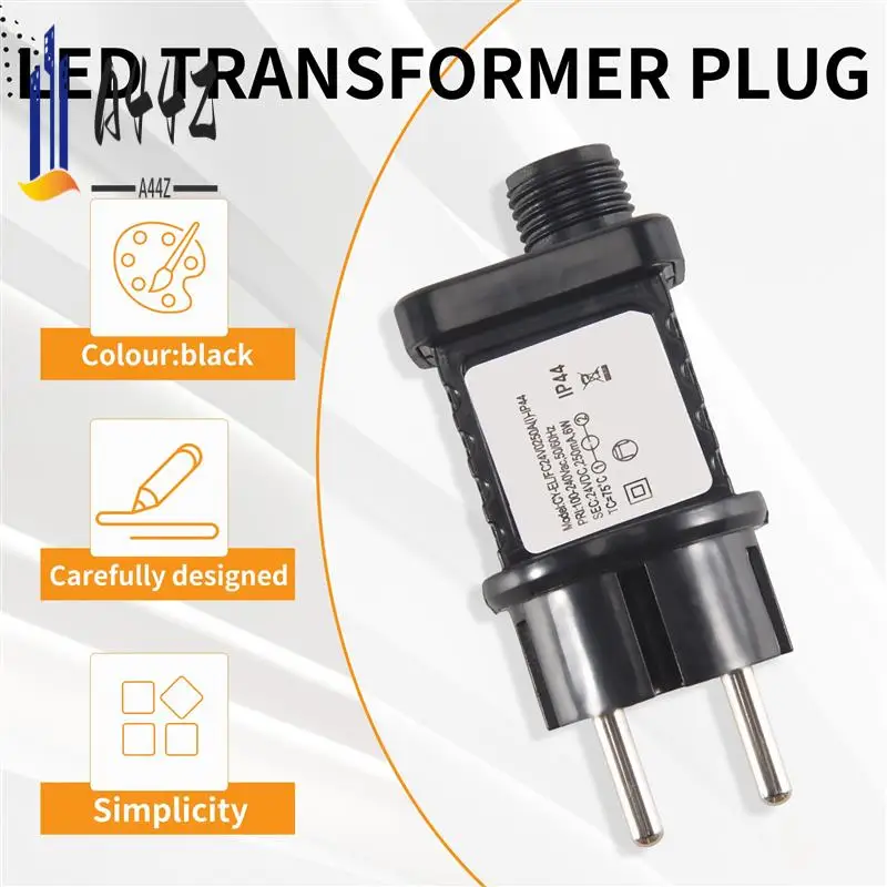 A44Z-1 PCS 24V Transformer Plug Power Supply Black Suitable For Christmas Halloween LED Equipment Decorations EU Plug
