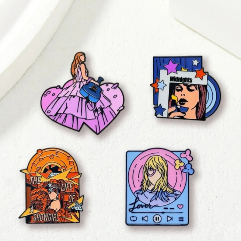 In Shock - Broches de Esmalte de Cantantes Pop Famosos Europeos y Americanos, Broches Creativos con Temática Musical, Joyería de Recuerdo, Regalos para Fans