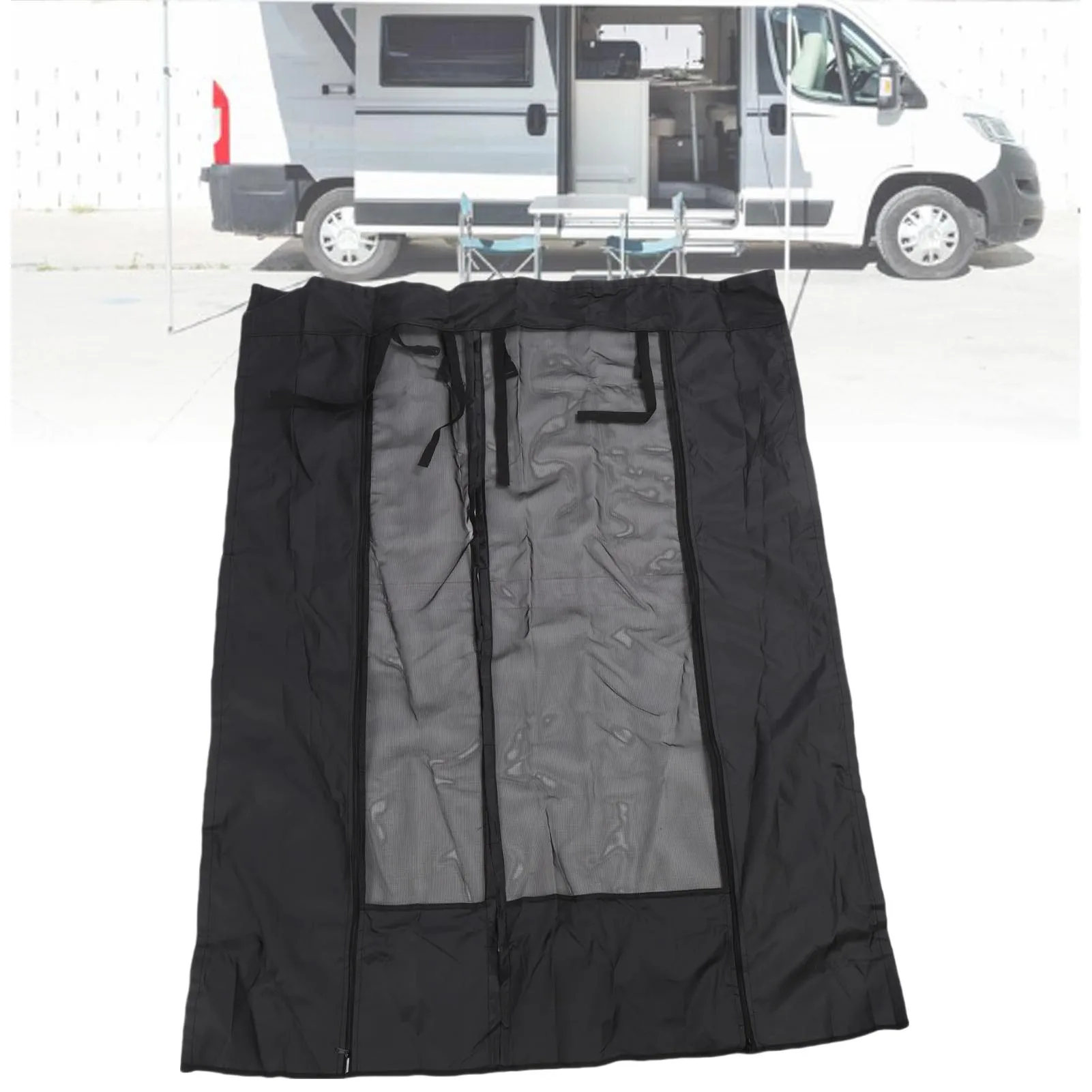 

Van Side Sliding Door Flyscreen Magnetic Closure High Strength Van Door Net 52.36x70.87in for RV Van Replacement for