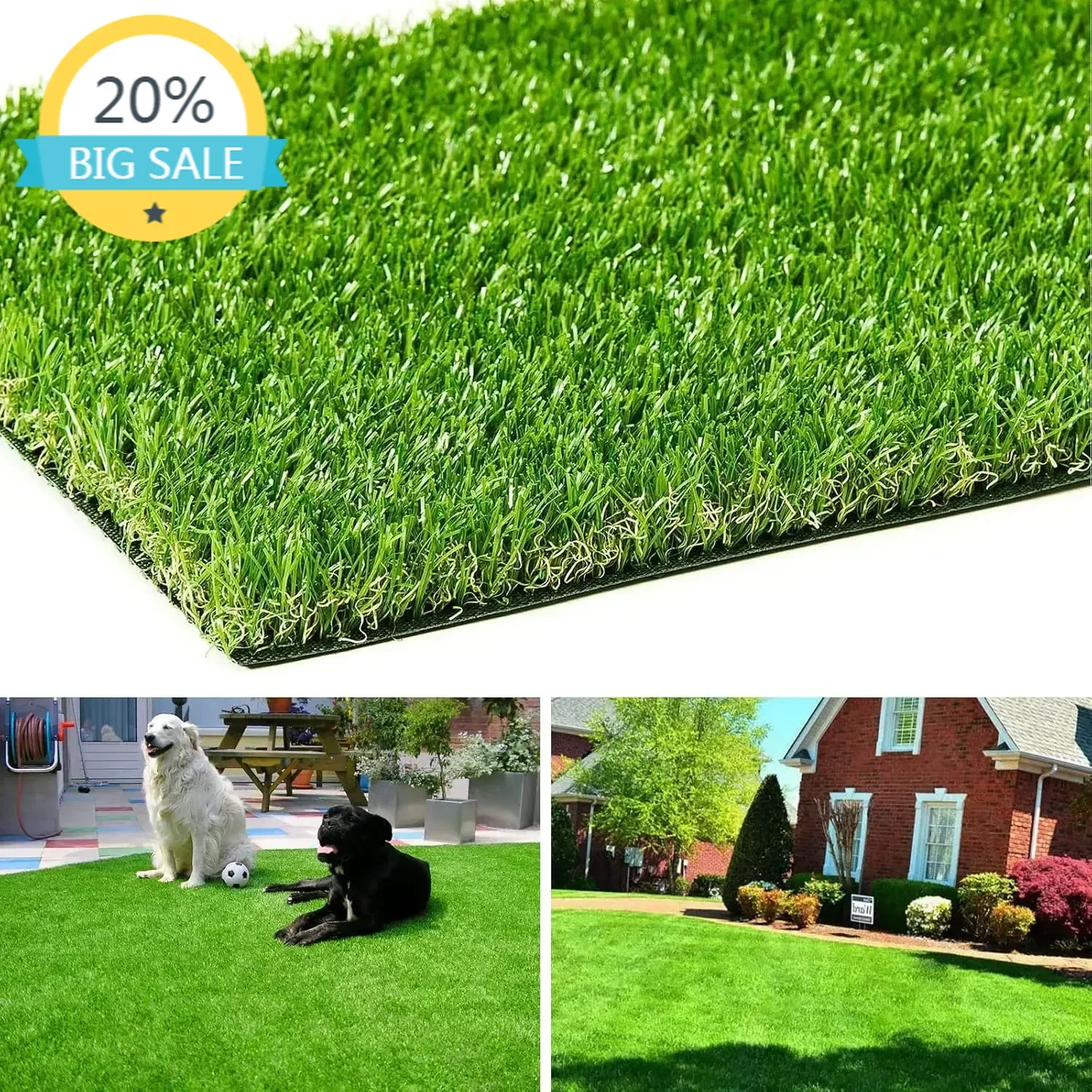 

Бестселлер: Искусственный газон 3 фута x 20 футов с дренажем, 1,38 дюйма, реалистичный ковер из искусственной травы для внутреннего и наружного использования, для ландшафтного дизайна сада