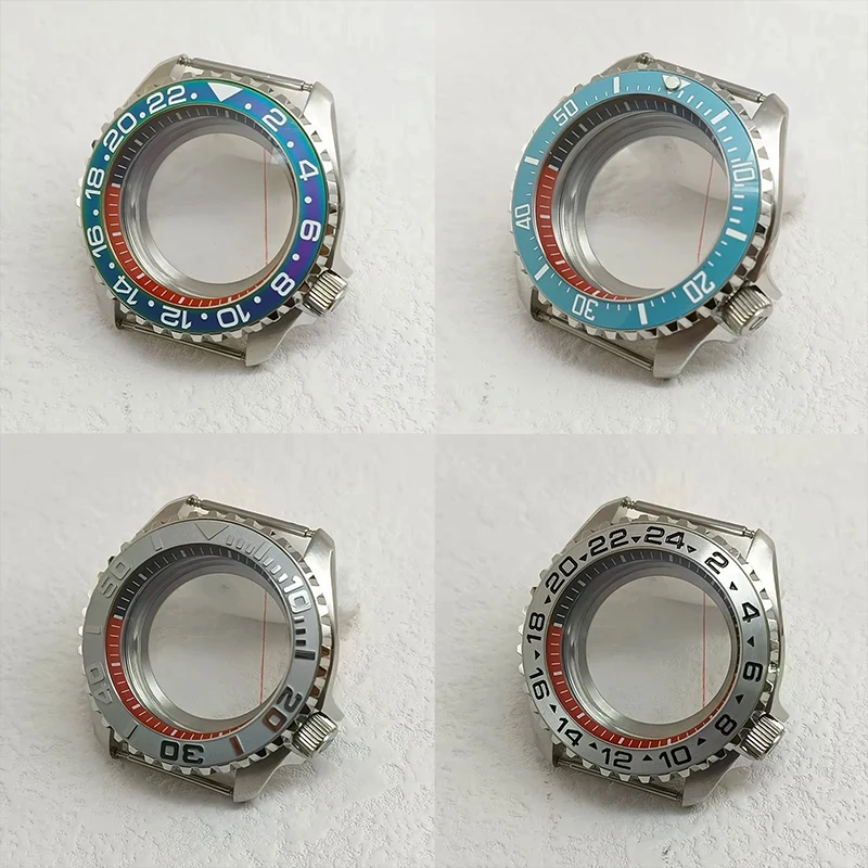 

42mm NH35 Case SKX007 Watch Case Dome Sapphire Glass Case Fits NH35 NH36 4R 7S26 Movement Transparent Back Cover Watch Case