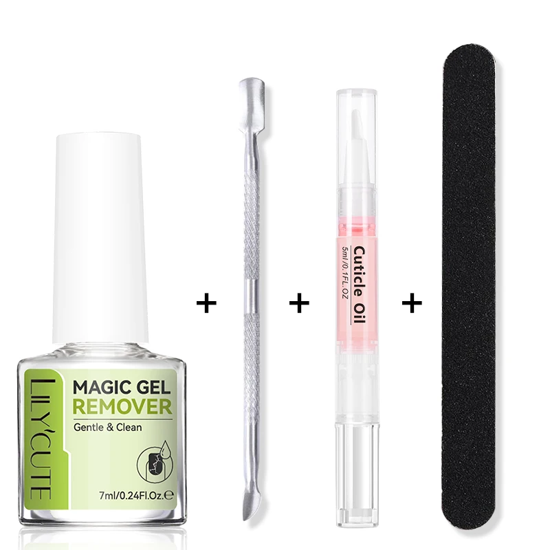 LILYCUTE 2 stks/setNail Gel Polish Remover Schoon UV Losweken Semi Permanente Vernis Nail Art Removal Tools Manicure