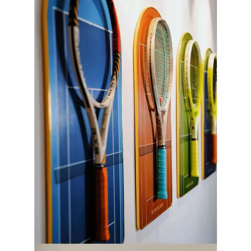 Tennis Grand‑Slam Themed Wall Display Photo Frame, Tennis Racket Display Frame for Home Interior Wall Decor Art Picture Frame
