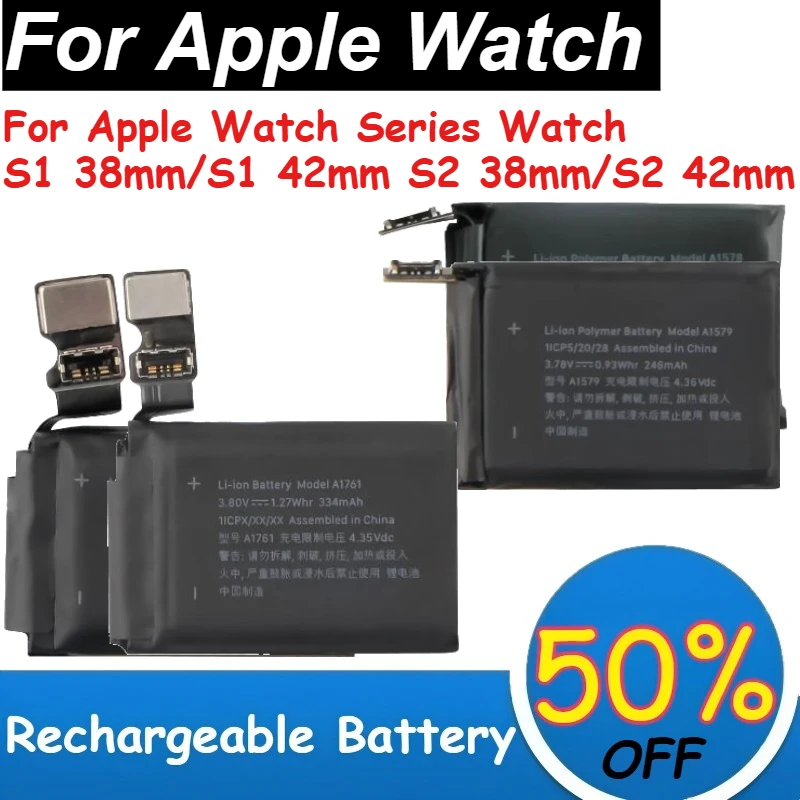 

A1578 A1578 A1760 A1761 Replace Watch Battery for Apple Watch Series S1 38mm/S1 42mm S2 38mm/S2 42mm Batteries