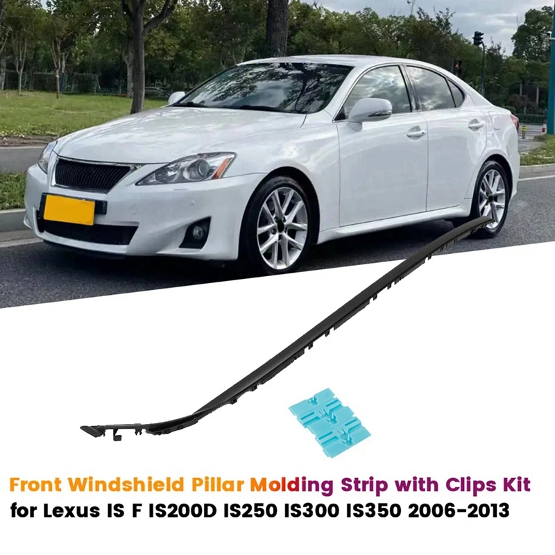 

Лобовое стекло + комплект зажимов для Lexus is IS200D IS250 IS300 IS350 06-13 наружная защитная полоса 75552-53020 левая