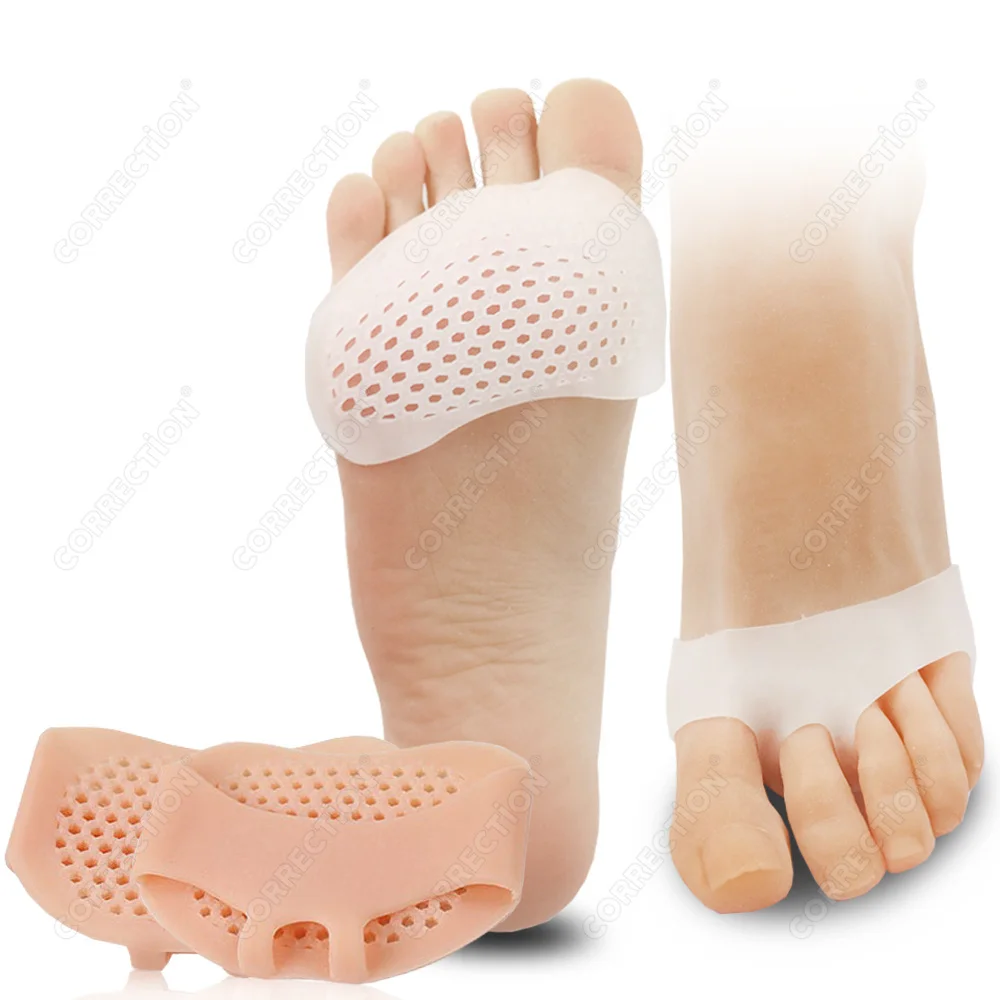 CORRECTiON 1/2 Pairs Silicone Heel Protectors Gel Metatarsal Pads Forefoot Cushion for Women and Men Foot Comfort Pad