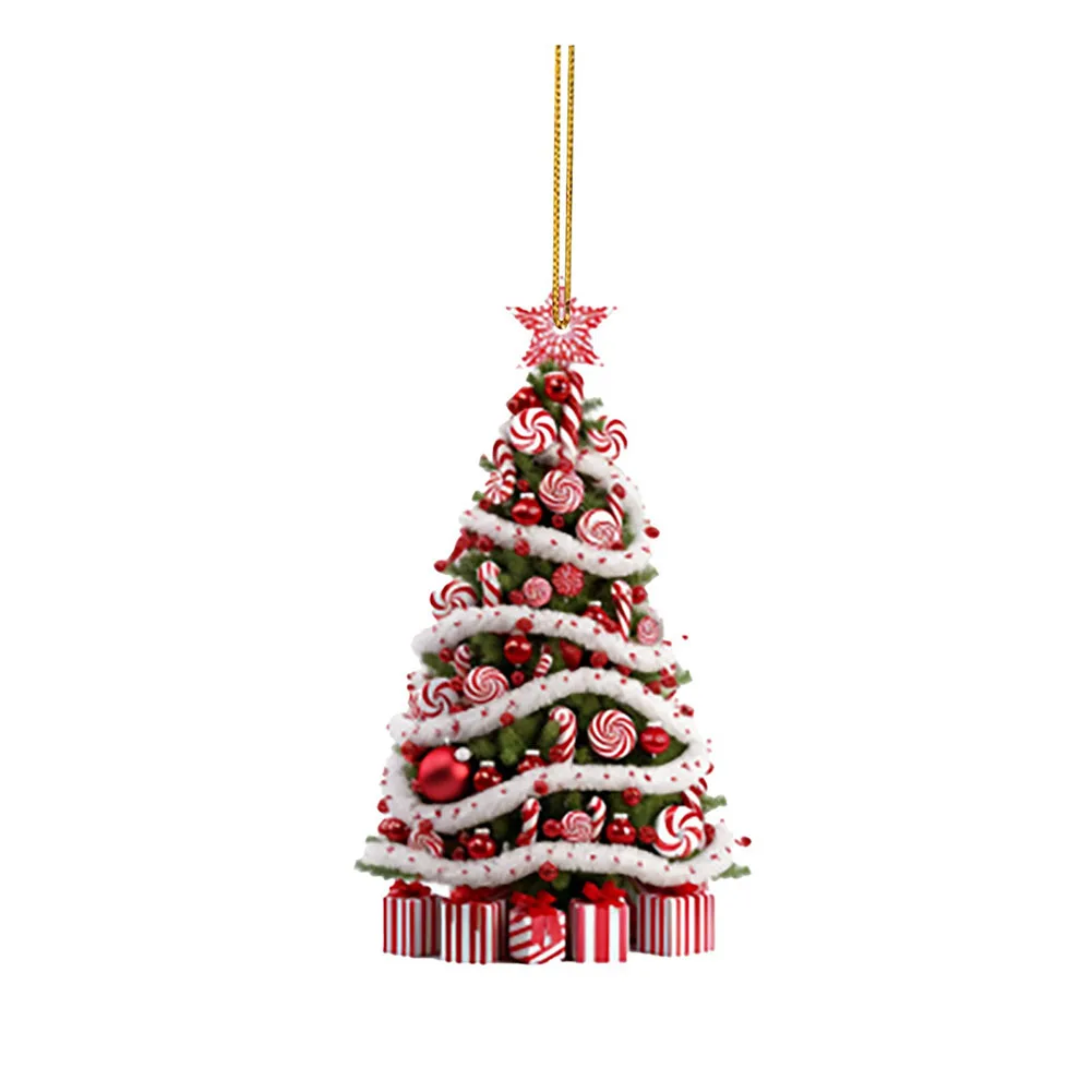 Colgante decorativo de Navidad Navidad 8 cm 3.14 pulgadas Colgante de árbol de Navidad Colgante de Navidad de 8 cm Diseño llamativo