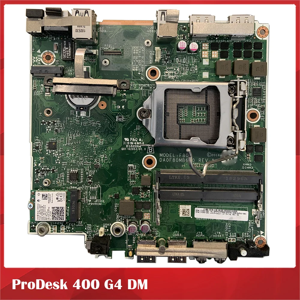 Desktop Motherboard For HP ProDesk 400 G4 DM DA0F80MB6A0  F80 L17654-601 L17654-001 L04566-001 Card Delivery After 100% Testing