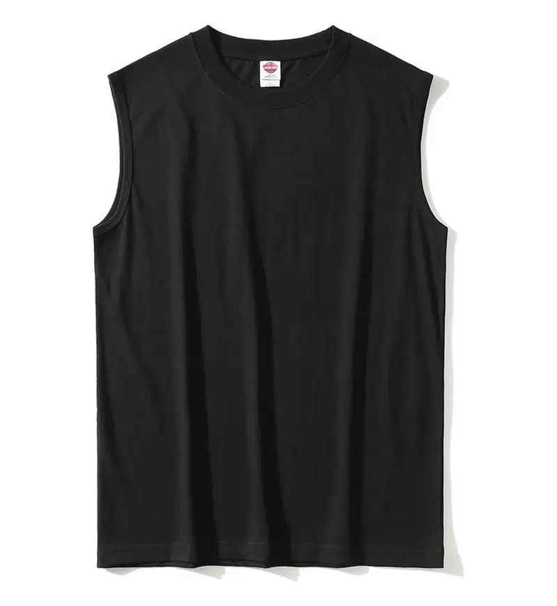 customized LOGO new casual four seasons Men Pure Cotton Vest Youth Fit Sports Fitness Middle-aged Casual Sleeveless Top