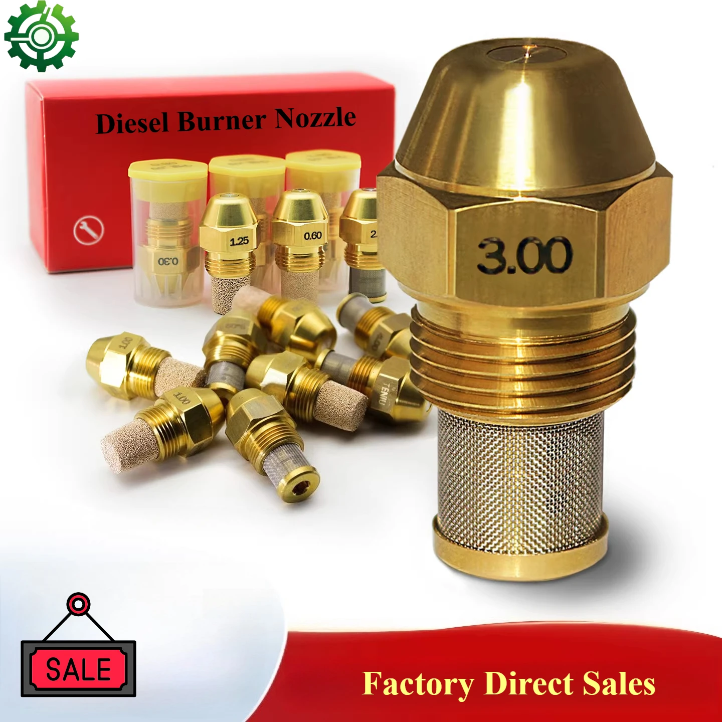 

Diesel Fuel Jet Brass Burner Oil Nozzle Burner, 60Degree,Boiler, Injection,Oil Burner Nozzle