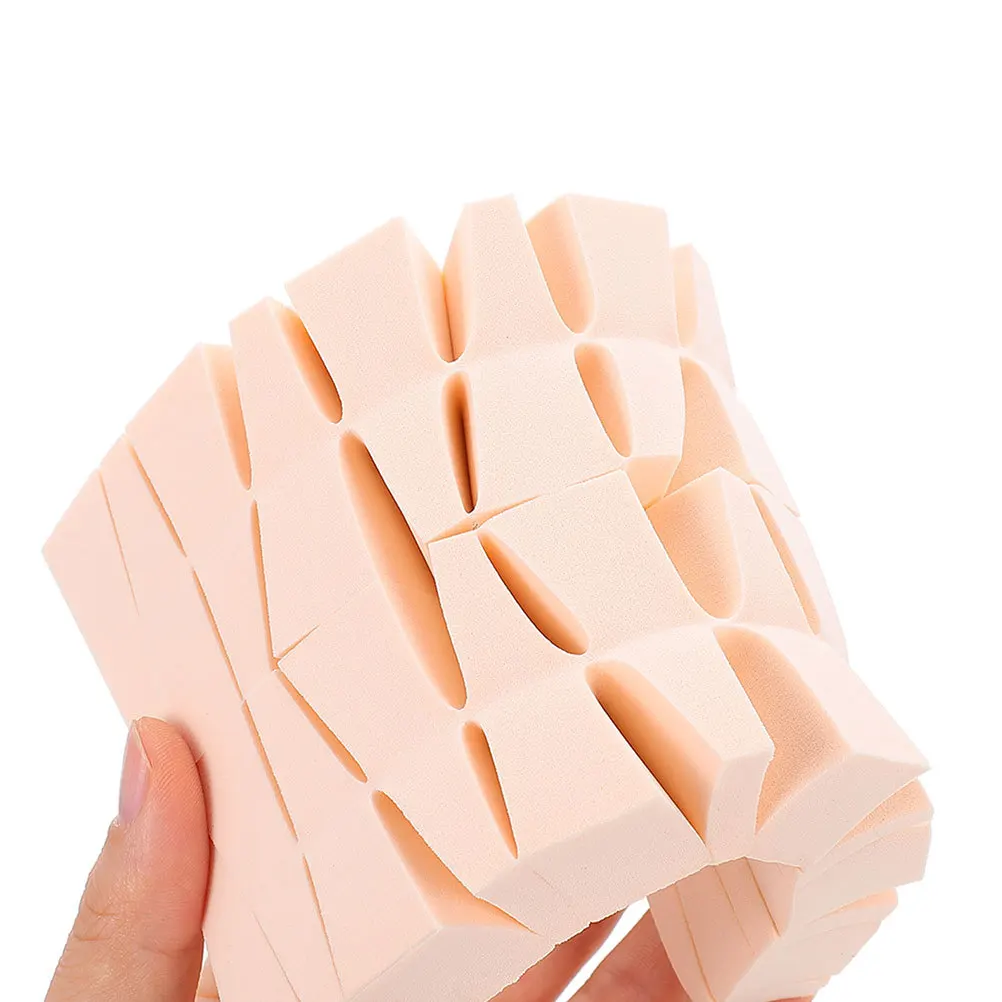 2 pçs cunha maquiagem esponjas triângulo beleza puff para fundação blush creme rosto ferramenta de aplicação portátil
