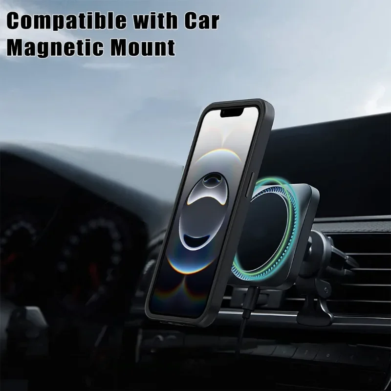 حافظة مغناطيسية لهاتف آيفون 16E Magsafe لهاتف آيفون SE 4 2025 360 غطاء أكريليك شفاف واقي كامل مع واقي شاشة