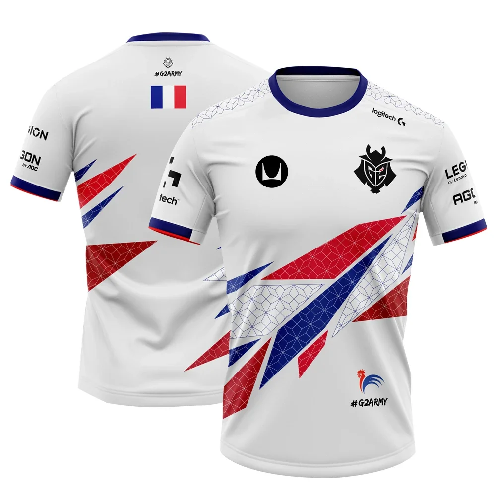 Summer G2 ESports CS GO Games Team Uniform T-shirt National Sports Jersey Training T shirt New Casual Breathable Boys Game Tees