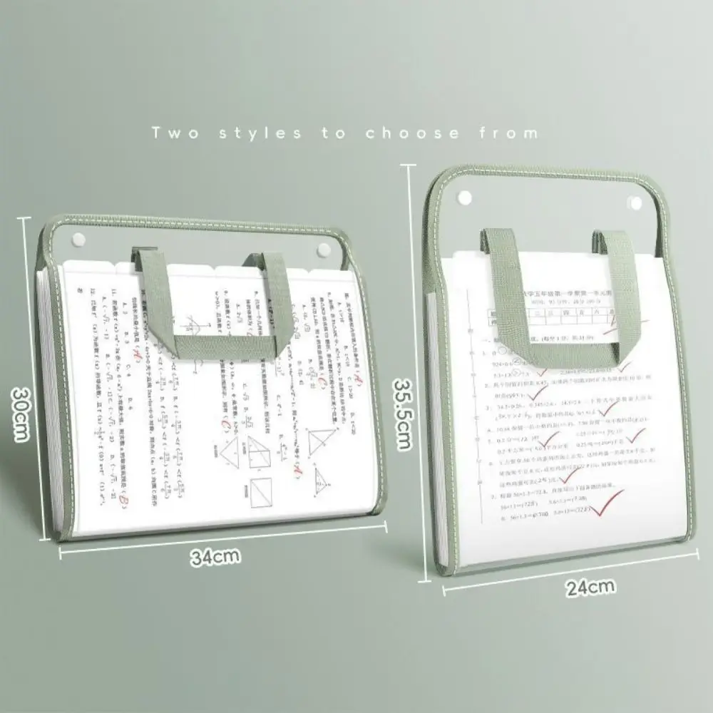 13 zakken accordeon bestandsmap transparante waterdichte bestandsmap flip ontwerp grote capaciteit documententas voor schoolkantoor