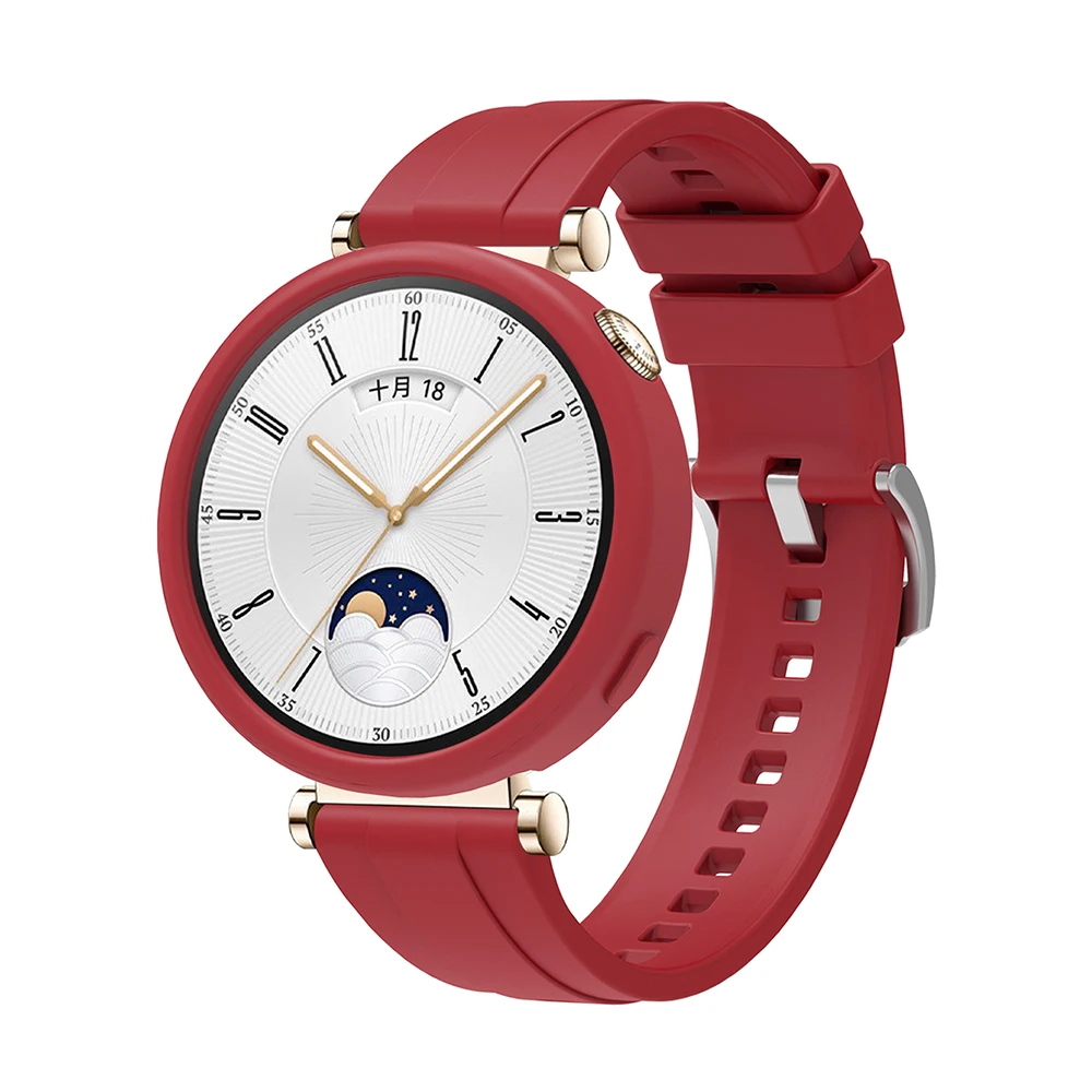 Silicone Case + Strap For Huawei Watch GT4 GT5 41mm Replacement Watch Band + Protective Shell