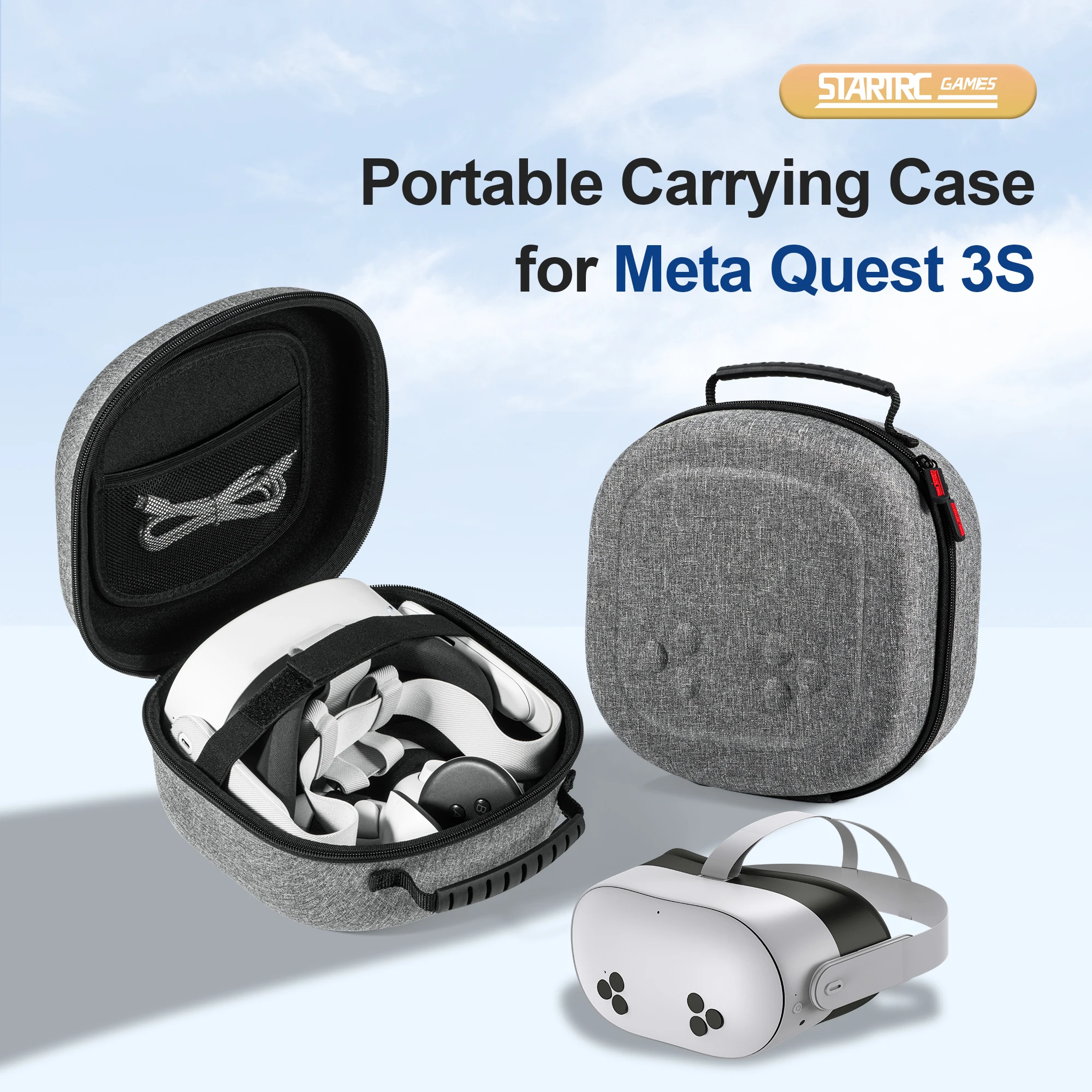 

Portable Carrying Case for Meta Quest 3S Storage Bag Meta Quest 3S/3/2 Portable Carrying Case Hard Shell Storage Box Accessories