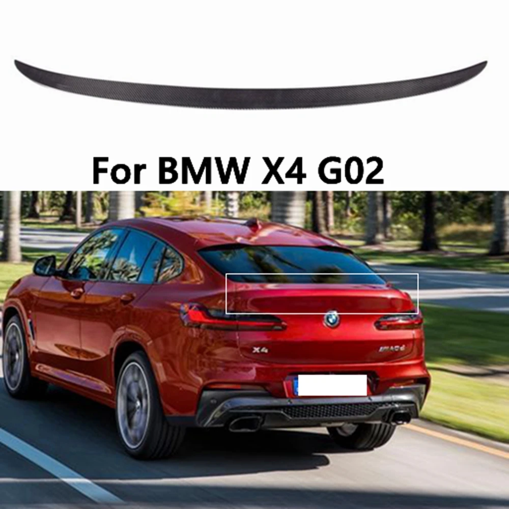 

For BMW X4 G02 M Style Carbon fiber Rear Spoiler Trunk wing 2018-2023 FRP Forged carbon