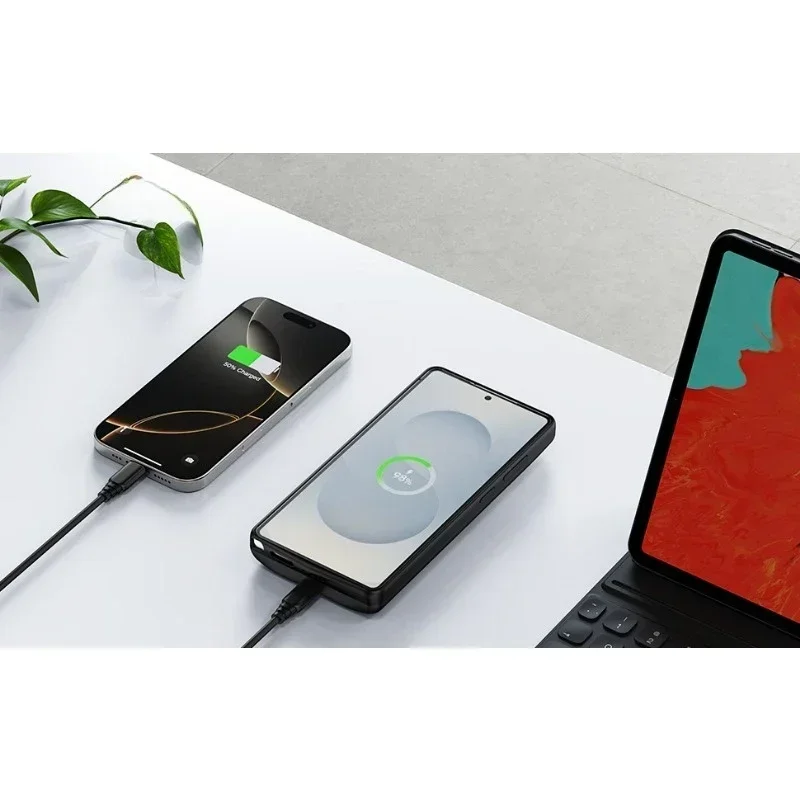 Battery Charger Case Portable External Battery for Mobile Phone TPU Soft PowerBank Case for Samsung S22 S23 S24 Plus Ultra