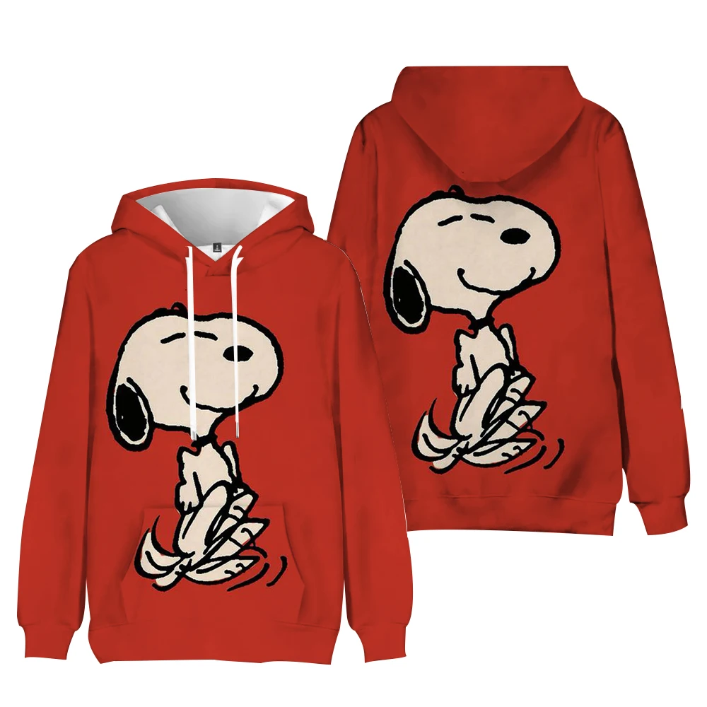 Snoopy Coffee Women\'s Hoodie Cartoon Print Harajuku Long Sleeve Cute Hoodie Casual Loose Sweatshirt Fashion Tops Clothing