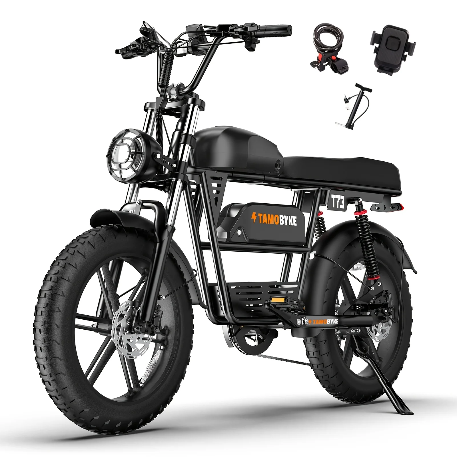 Adult Electric Bicycle, 749W Brushless Motor 20MPH, 80-120 Miles, Detachable Dual Battery 48V20.8AH, Hydraulic Brake+Front Fork image 2