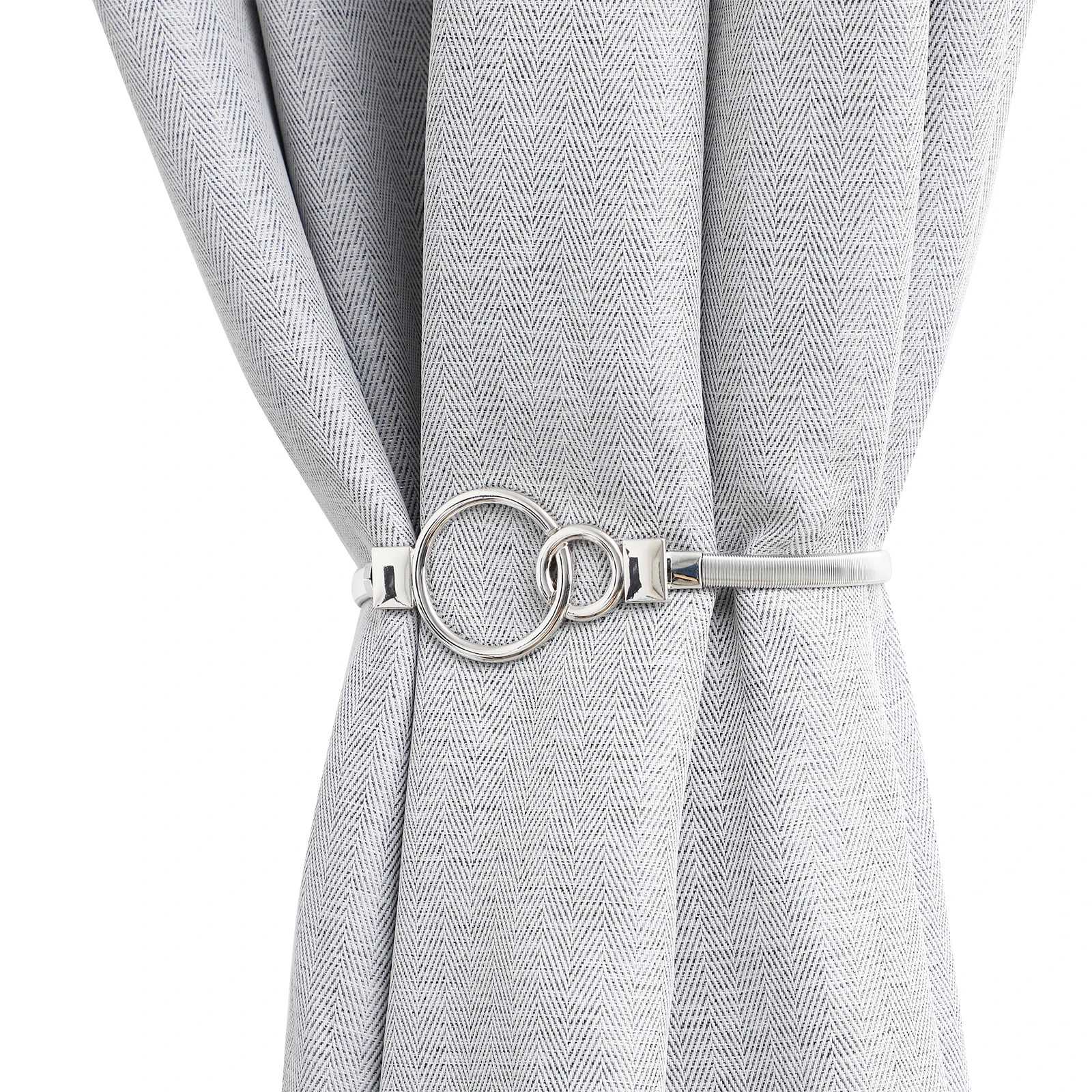 

Curtain Tie Simple Silver Tiebacks Curtains Metal Holdbacks Decoration Holder Decorate Buckle Drapery