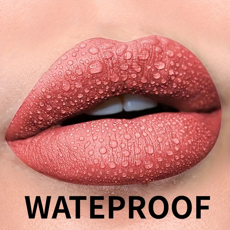 1pcs Waterproof Matte Velvet Lip Tint: Long-Lasting Nude Lip Glaze for a Sexy and Smooth Finish, Valentine's Day Gift