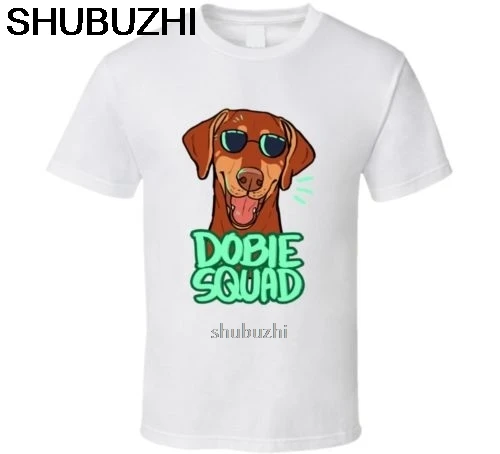 Doberman Pinscher T-shirt Cartoon Tee Dog  Cartoon t shirt men Unisex Fashion tshirt  top shubuzhi funny sbz8183