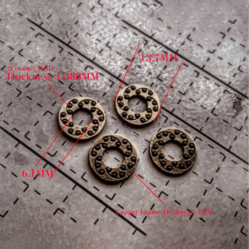 Imagem -02 - Quadro de Bronze Faca Dobrável Rápido Aberto Flipper Rolamentos Arruelas para Shirogorov Espinhos Verdes Facas Faça Você Mesmo Fazer Acessórios Peças Lote