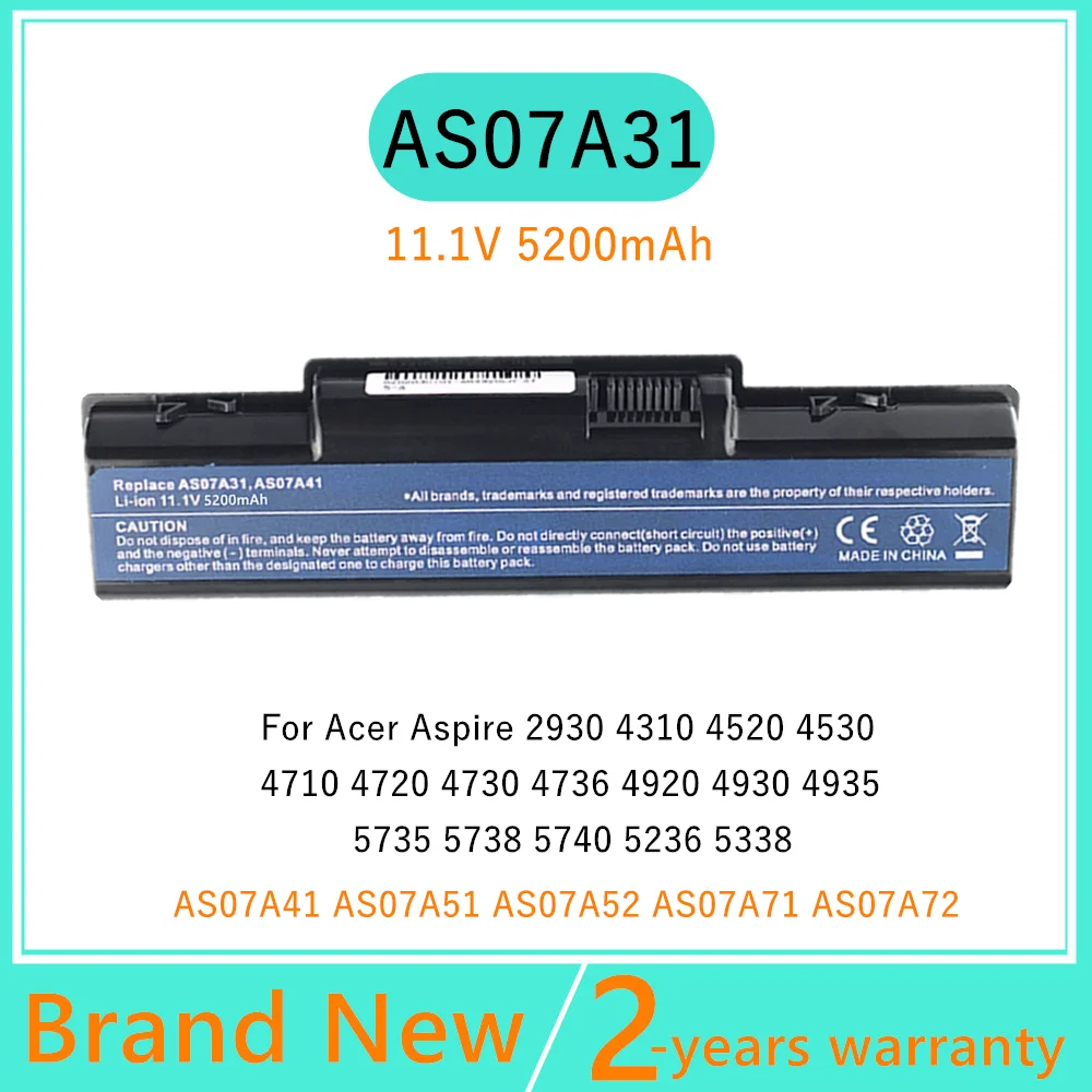 

New AS07A31 AS07A32 AS07A41 AS07A42 AS07A51 AS07A52 Laptop battery For Acer Aspire BTP-AS4520G 5740 5740D 5740DG 7715Z AS5740