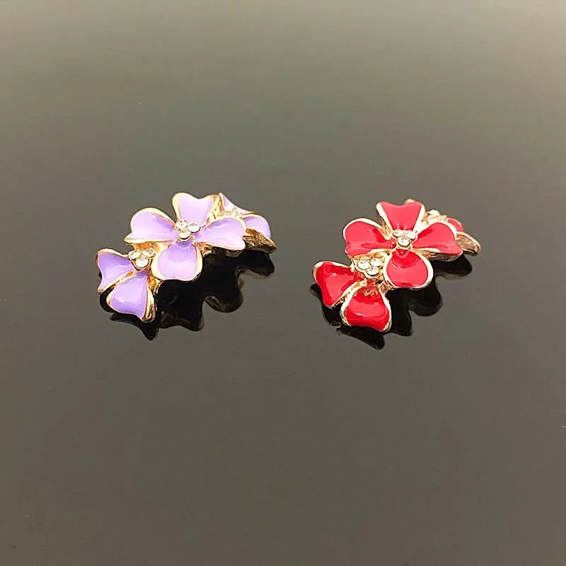 Engood 100Pcs Arc Flower Rhinestone Buttons Wedding Decoration DIY Hair Accessories Sewing Trim & Embellishments Craft Buckles
