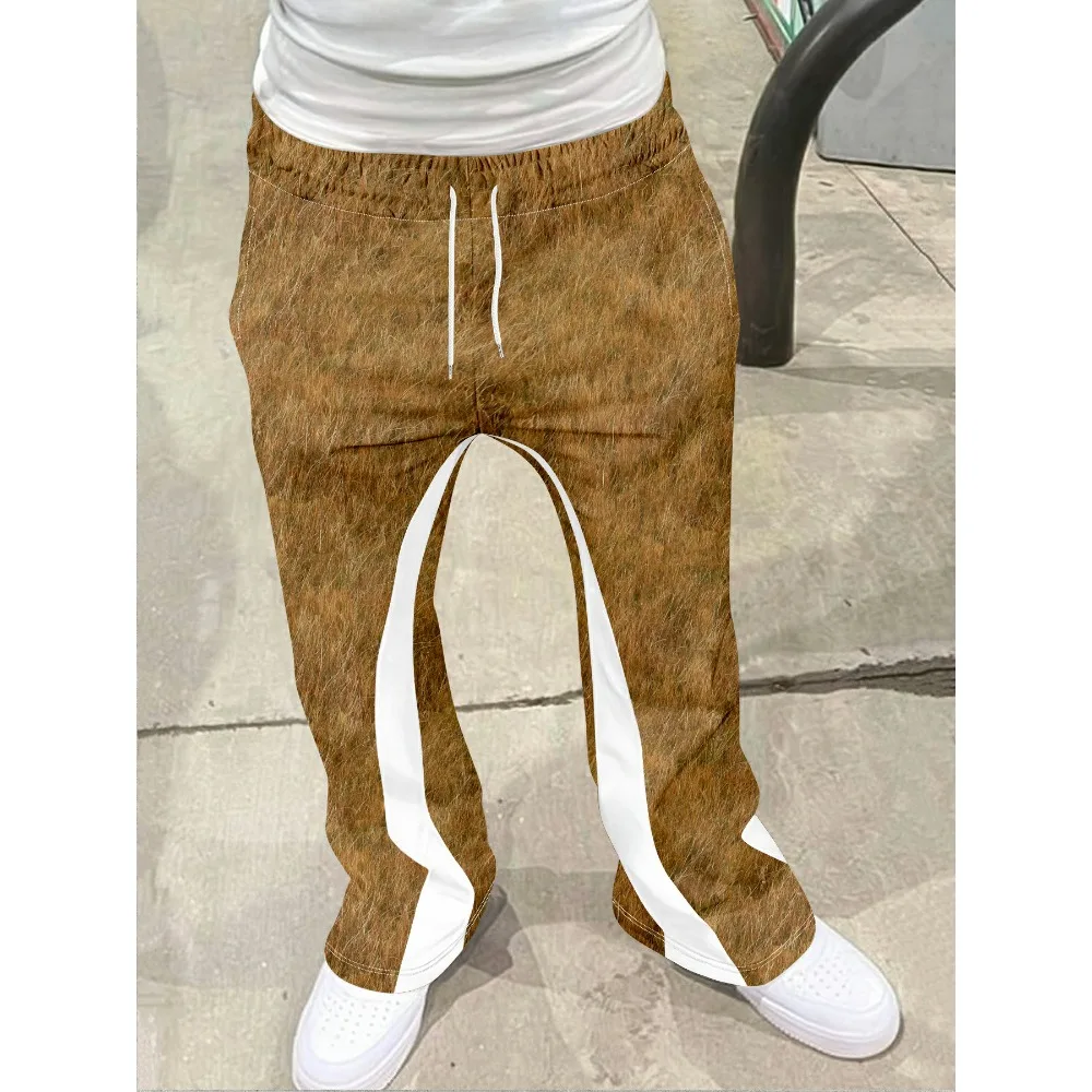 

Y2k расклешенные брюки мужские свободные брюки с 3D принтом повседневные спортивные штаны со средней талией спортивная женская одежда уличная одежда винтажные брюки в стиле хип-хоп