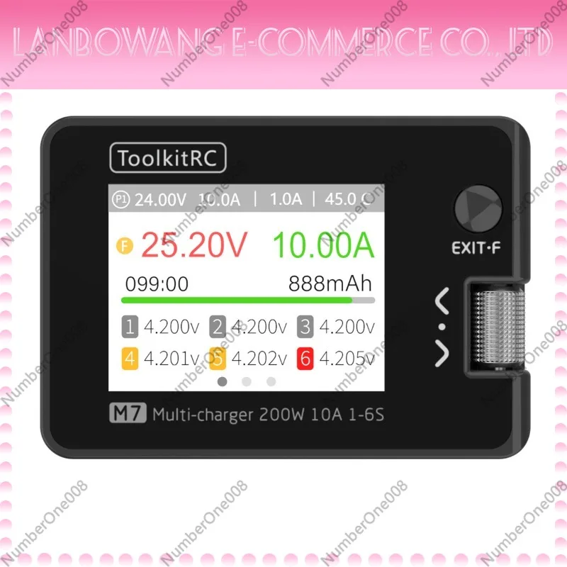 For ToolkitRC M7 1-6S 200W 10A Portable Multifunctional Balance Charger Signal Tester for RC Model Lipo Battery
