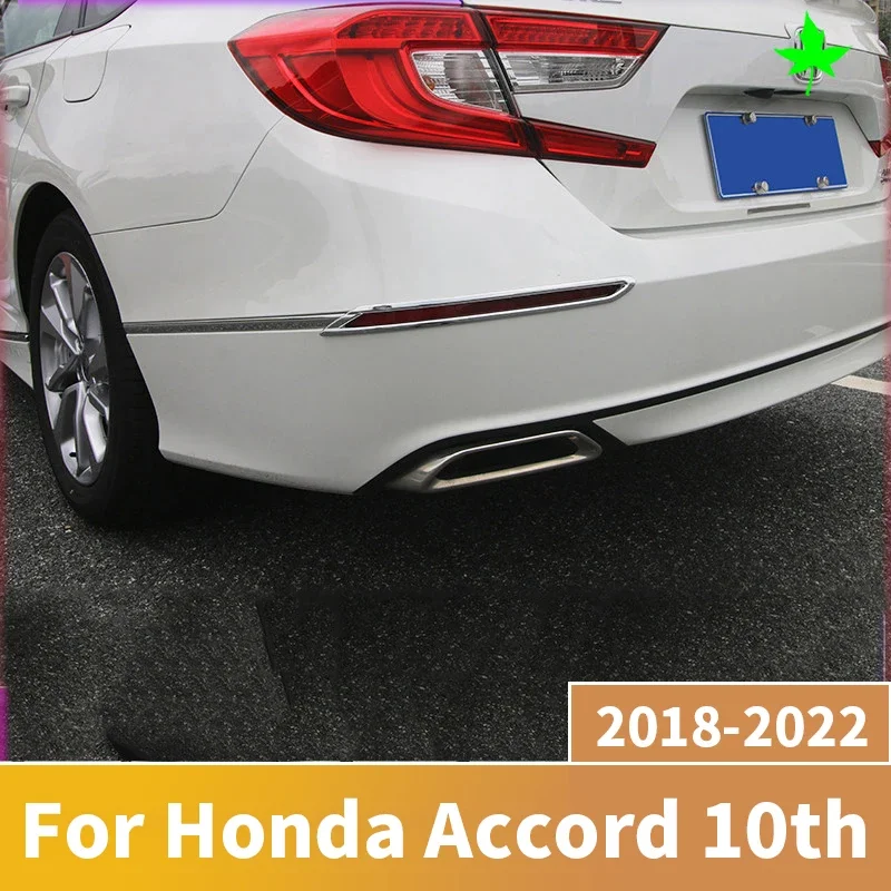 

Car Rear Fog Reflex Light Lamp Covers Bumper Trim Frame Decorate For Honda Accord 10th 2018 2019 2021 2022 Exterior Accessories