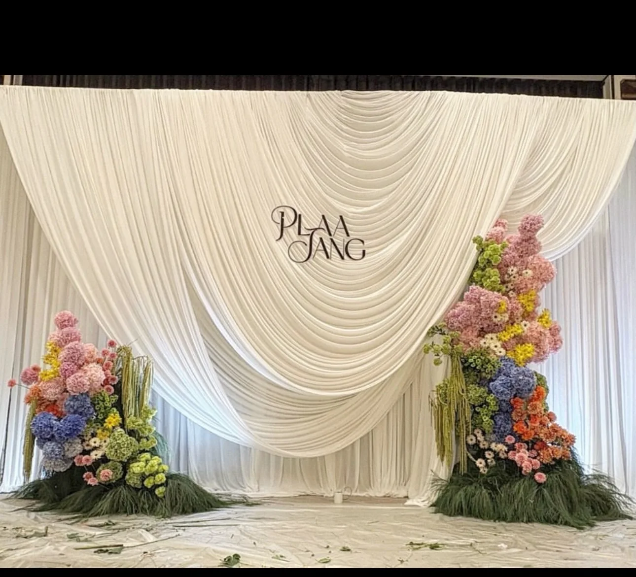 Wedding Drapery White Milk Silk Wedding Backdrop Curtain 2