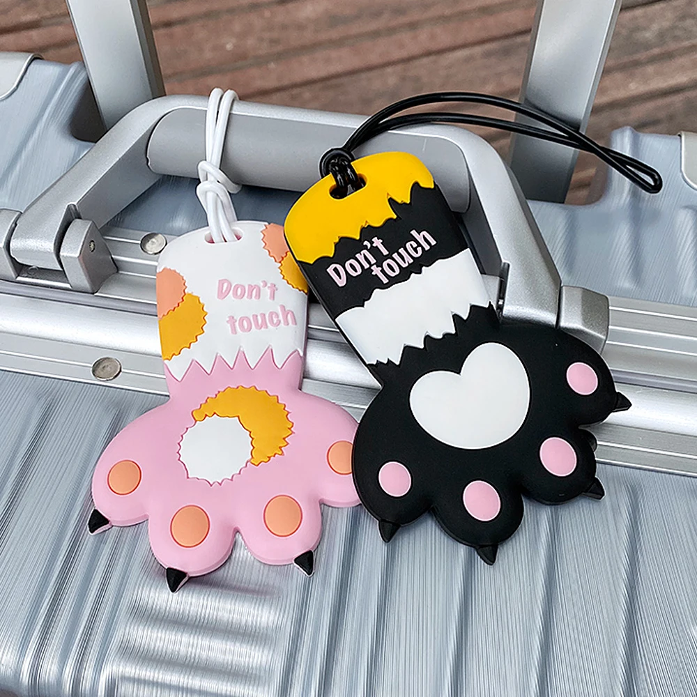 

Original Design Cat Claw Luggage Tag Don't Touch Travel Accessories Luggage Label Name Address Holder Baggage Boarding Tags