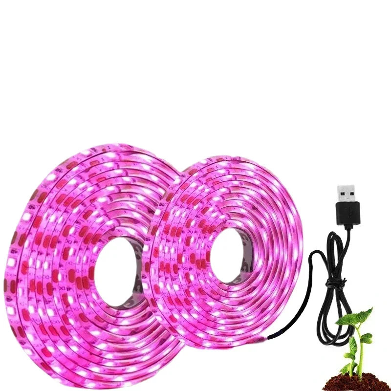 Imagem -06 - Lâmpada de Planta de Interior Phyto uv Usb 5v Crescer Faixa de Luz Luzes Led Horticulturais Iluminação Hidroponia Plantas Phytolamp