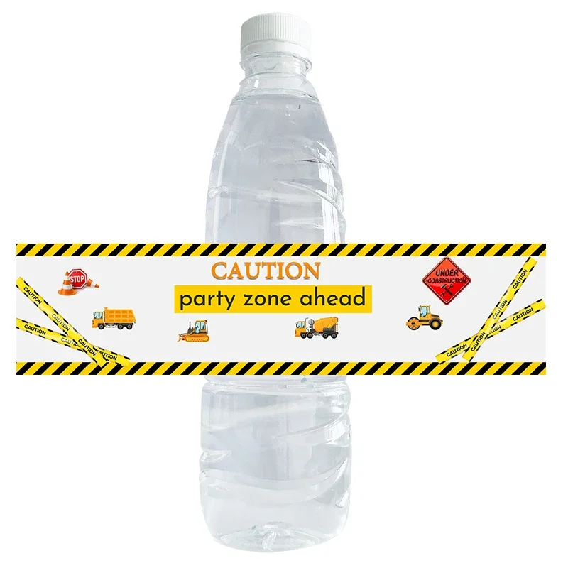 10pcs Construction Party Birthday Party Bottle Sticker Labels Loads of Fun Stickers Dump Truck Labels Construction Crew Stickers
