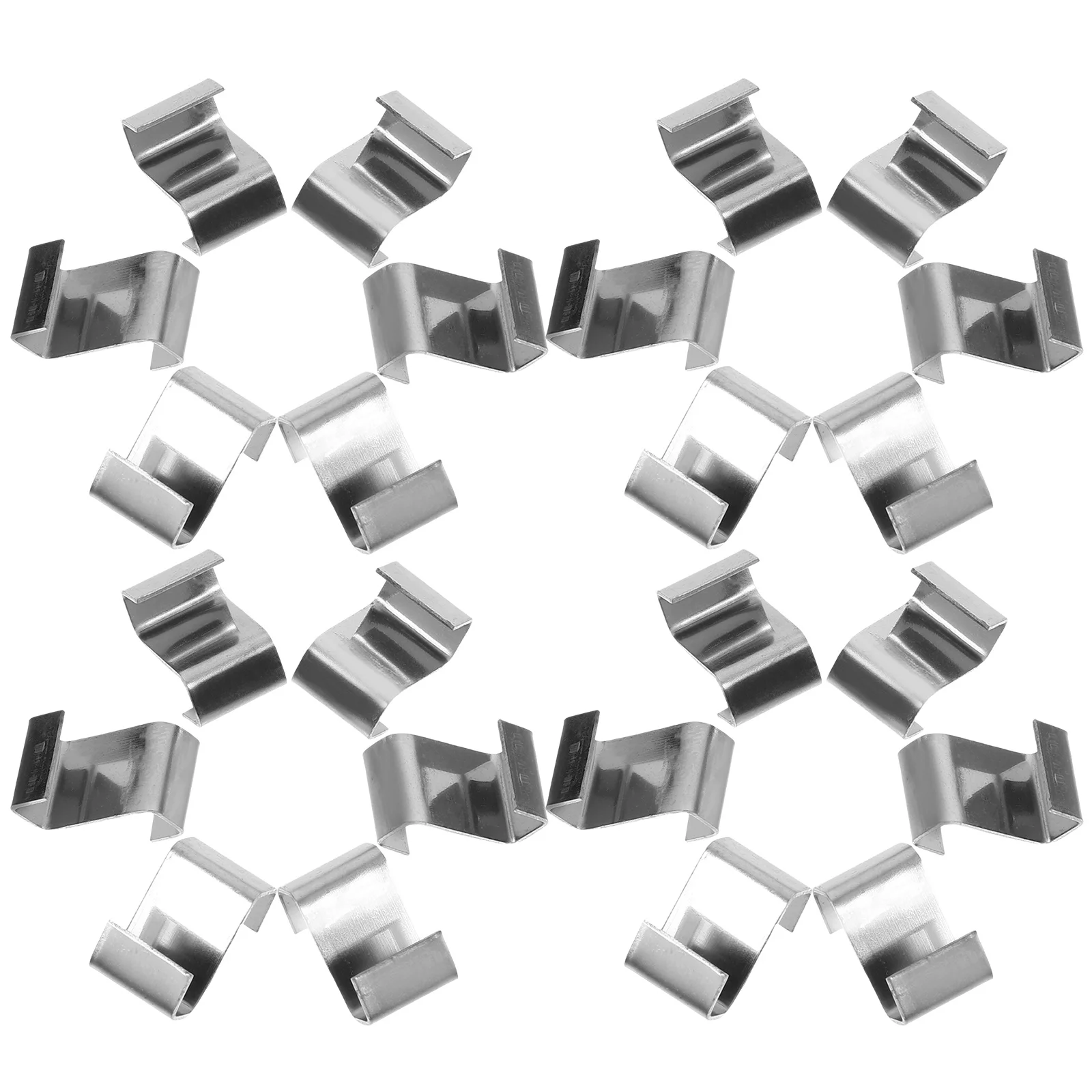 

25 pcs Clips Rainproof Board Stainless Steel Wire Clips Greenhouse Panels Fixing W Type Accessories Window Gardening